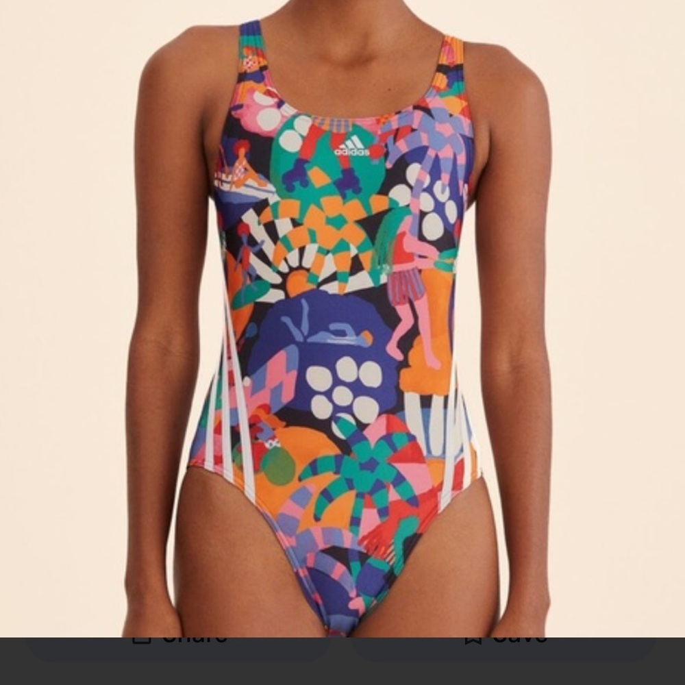 FARM Rio Multicolor Abstract Print One-Piece Swimsuit